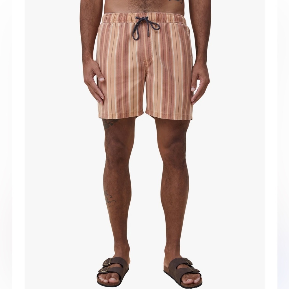 Brand New With Tags Men’s Cotton On Striped Relaxed Fit Shorts Size Large